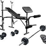 UK Fitness Weight Bench Barbell