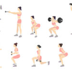 Glutes exercise with dumbbell