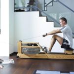 wooden rower in home